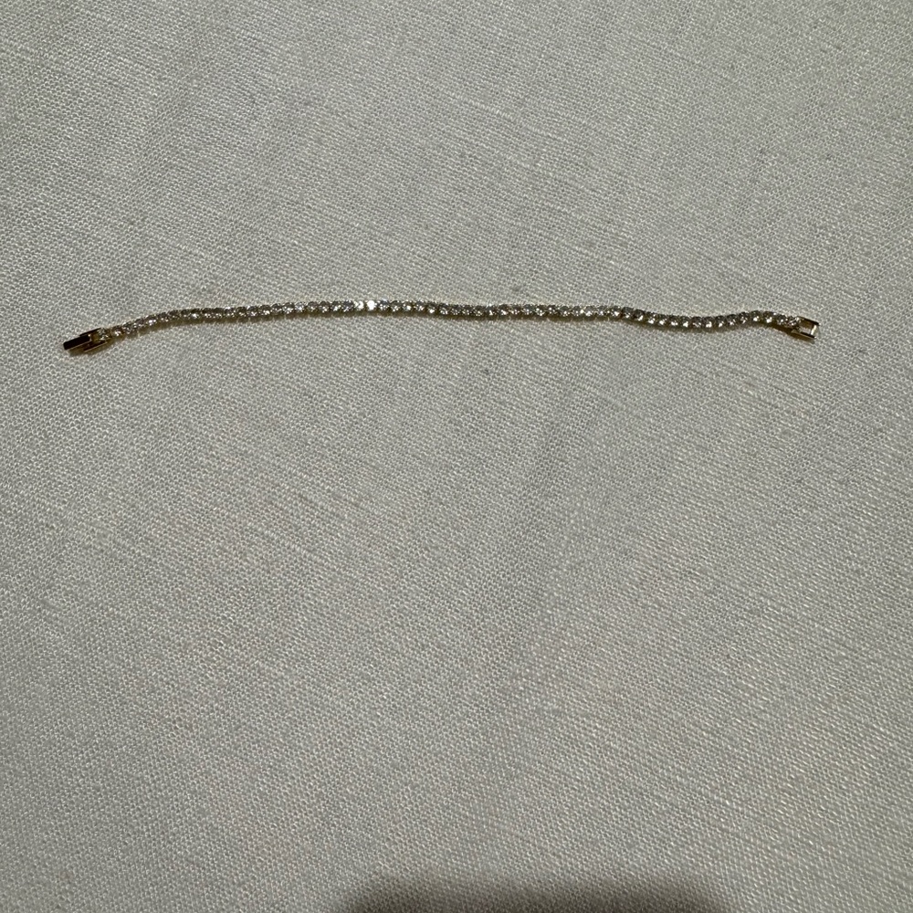 18k gold plated tennis bracelet